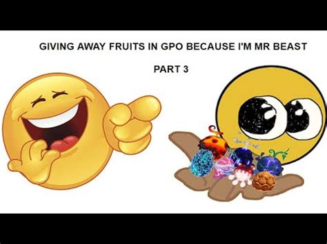 Giving Away Fruits In GPO PART 3 Grand Piece Online Roblox YouTube