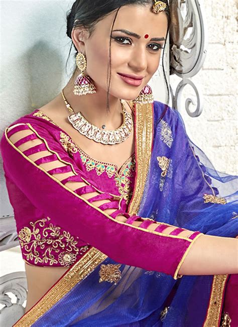 Shop Embroidered Hot Pink Lehenga Choli Online