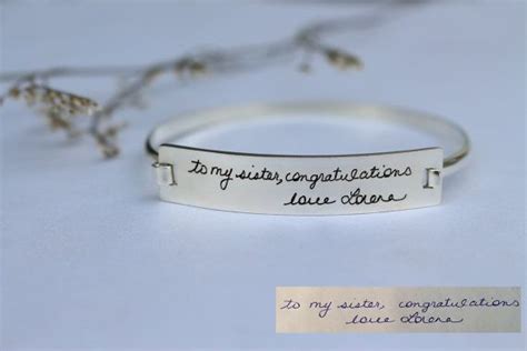 20 Off Actual Handwriting Bracelet Personalized Signature Bracelet