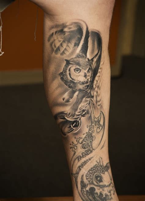 Owl Tattoo Chad Chase Venom Ink Tattoos Owl Tattoo Portrait Tattoo