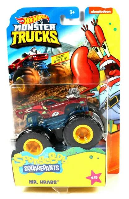 Mattel Hot Wheels Monster Trucks Spongebob Aquarepants Truck Gkd Patrick Picclick Uk