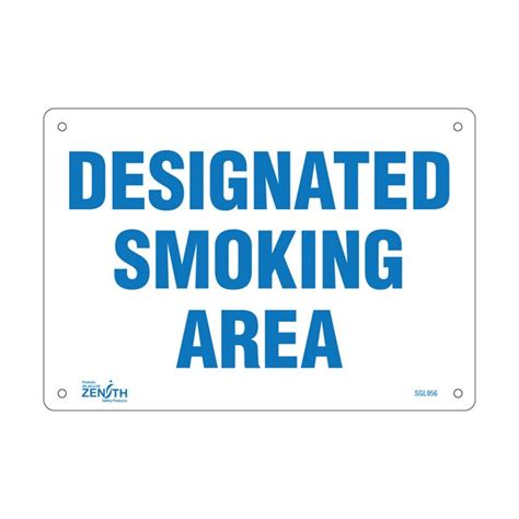 Designated Smoking Area Sign