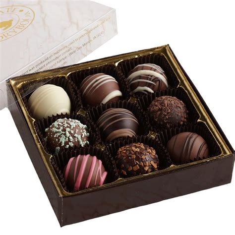 amazoncom assorted chocolate truffles gift box pc gold wrapped