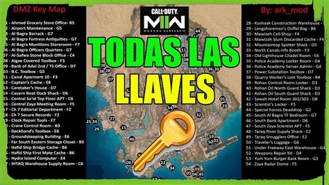 TODAS LAS LOCALIZACIONES DE LAS LLAVES DMZ Call Of Duty Modern Warfare