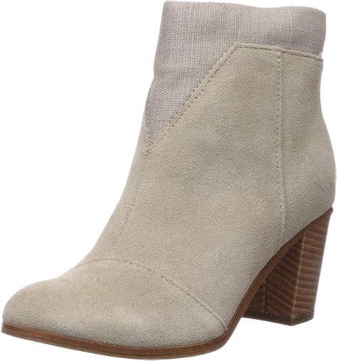 Toms Womens Lunata Mid Calf Boot Desert Taupe Suedeheritage Canvas