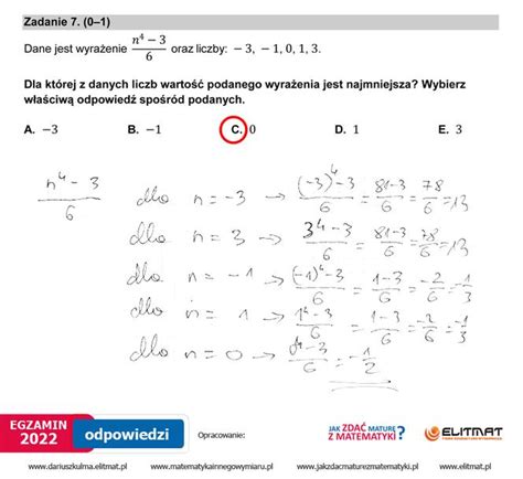 Egzamin ósmoklasisty 2022 Matematyka Odpowiedzi I Arkusz Cke