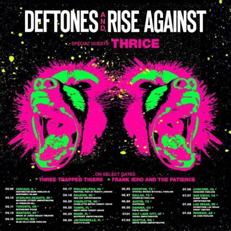 Deftones Announce Tour With Rise Against Thrice The Pier Magazine