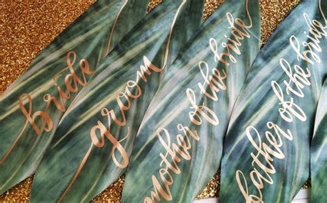 Calligraphy on Leaves - Calligraphy by Jennifer