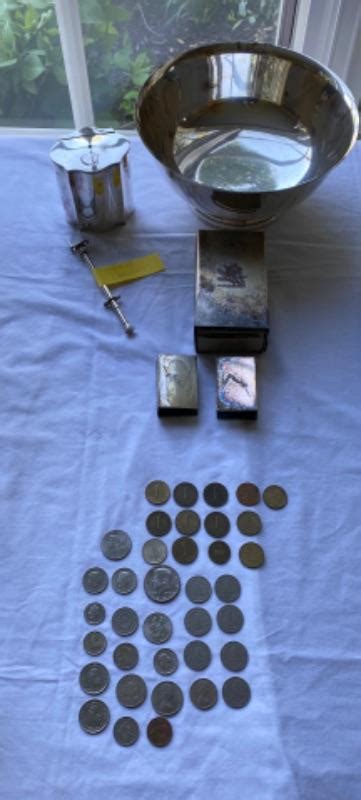 Lot 221 Silverplate And Coin Lot