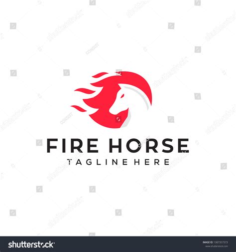 Fire Horse Concept Vector Logo Design Stock Vector (Royalty Free ...