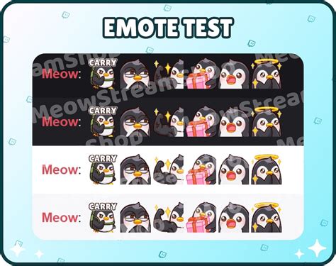 Twitch Emote Cute Penguin Mega Pack Vol 2 Emotes 24 Emotes Etsy