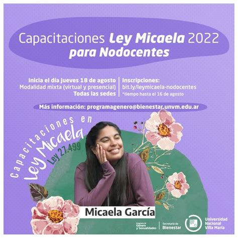 Capacitaciones En Ley Micaela Para Nodocentes Unvm