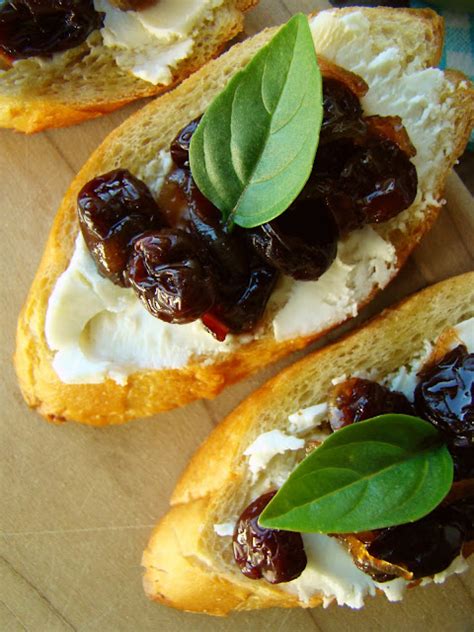 Michigan Tart Cherry Chutney And Goat Cheese Crostini