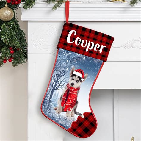 Amazon.com: NAZENTI Personalized Siberian Husky Christmas Stocking