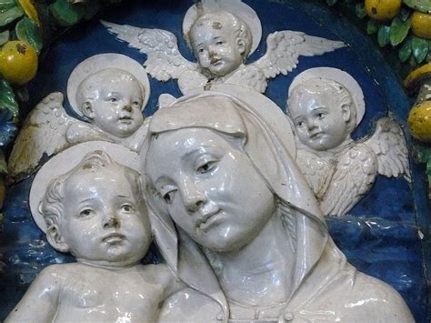 DELLA ROBBIA Andrea Attribué La Vierge et l Enfant avec Trois