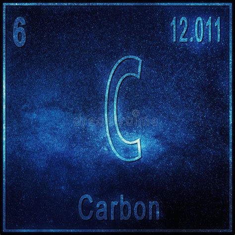 Segno Dell Elemento Chimico Di Carbonio Con Numero Atomico E Peso Atomico Illustrazione Di Stock