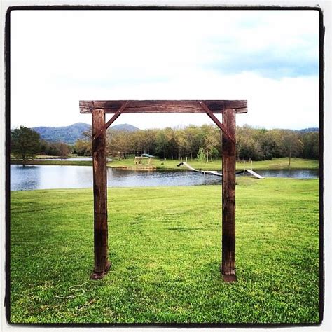 Railroad Tie Arbor For A 2014 Spring Wedding At The Buffalo Creek Guest