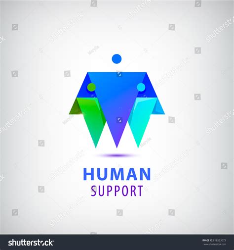 Vector Human 3 Men Logo Isolated Vetor Stock Livre De Direitos