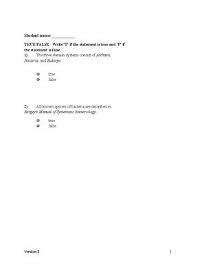 Mbio Summer Chapter Review Sheet Review Sheet Chapter