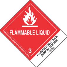 Flammable Liquid, N.O.S. (Naphtha, Acetone) UN1993