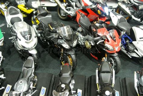 Miniature Scale of Motorcycle Models Displayed on the Table Editorial ...