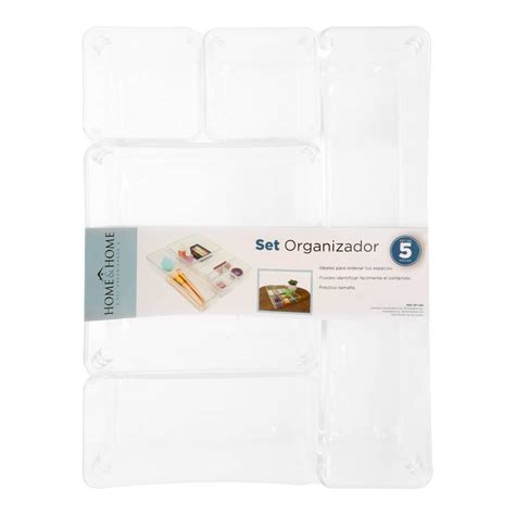 Set Organizador De Pl Stico Transparente Piezas The Home Depot M Xico