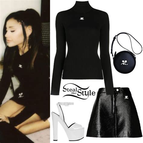 Ariana Grande Lipsy Black And White Skirt Lipstutorial Org