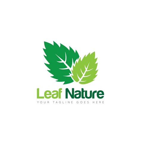 Natur Blatt Logo Design Vorlage Premium Vektor