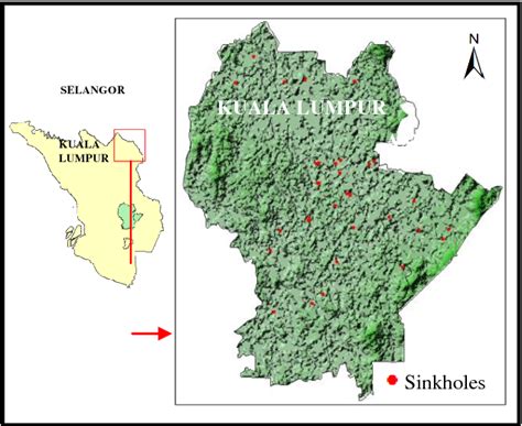 Figure 1 from SINKHOLE SUSCEPTIBILITY HAZARD ZONES USING GIS AND