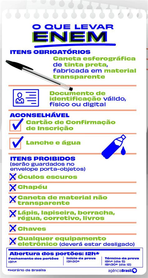 O Que É Obrigatório Levar No Enem - Enem: veja o que é obrigatório e o que é proibido no dia do exame