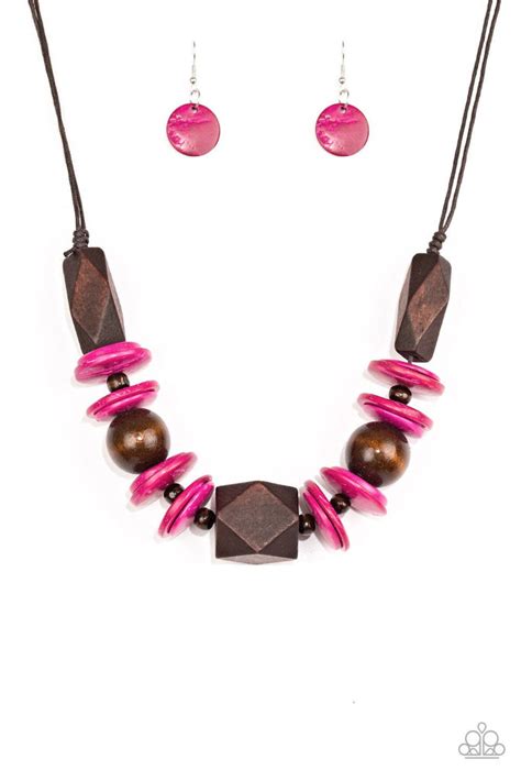 Pacific Paradise Pink Necklace Paparazzi Accessories 5 00