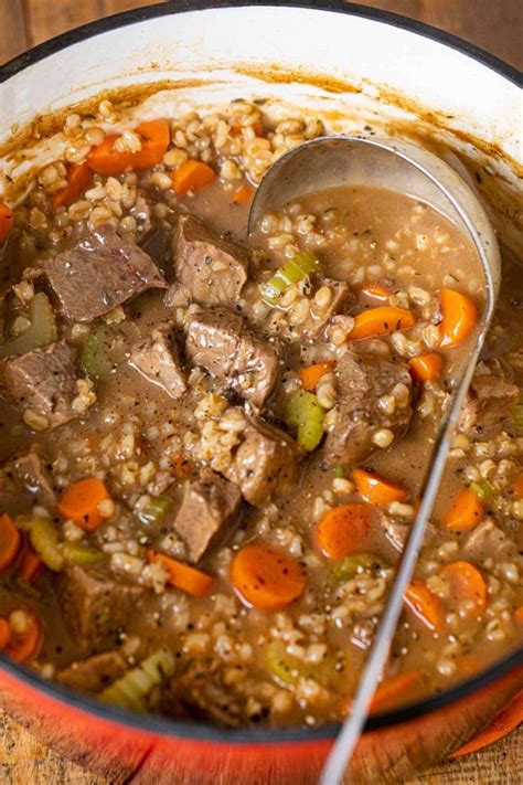 Crockpot Beef Barley Soup The Kind Of Cook Recipe