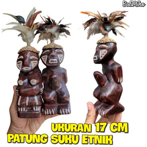 Jual Patung Suku Etnik Mini Ukuran Cm Patung Suku Asmat Patung Antik