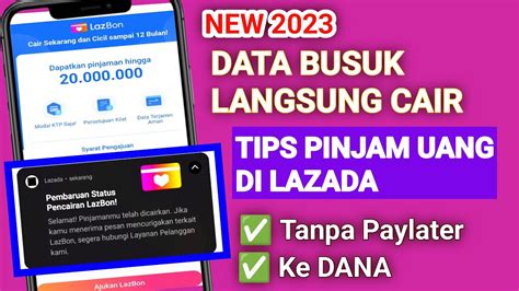 Cara Pinjam Uang Di Lazada Terbaru Tanpa Paylater Youtube