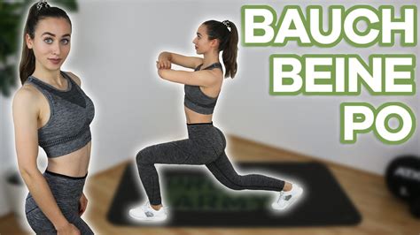 10 Min Bauch Beine Po Workout Für Anfänger Ohne Springen Und Für Zuhause Youtube