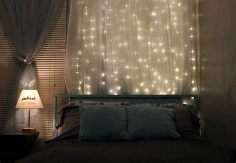 15 Diy Curtain Headboard With Christmas Lights Homemydesign