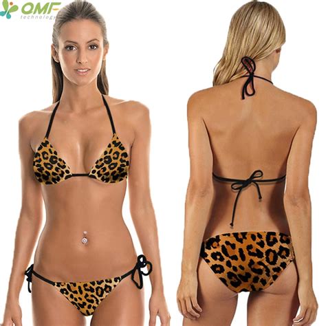 Aliexpress Buy Brown Leopard Bikini Set Womens Push Up Biquini