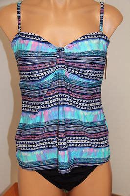 NWT Captiva Swimsuit Bikini 2pc Set Sz M Shoulder Straps Blue EBay
