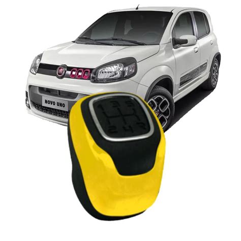 Bola Manopla Cambio Fiat Uno Sporting Mobi Amarelo Submarino