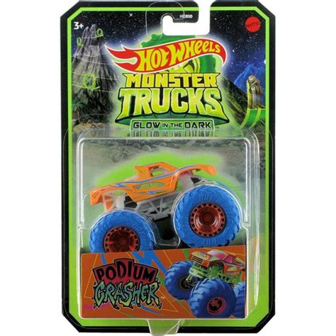 Monster Trucks Glow In The Dark Brilha No Escuro Hot Wheels Mattel Carrinho De