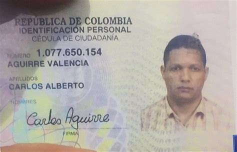 Ejemplo De Cedula Colombiana