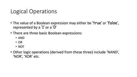 SOLUTION: Logical operations - Studypool