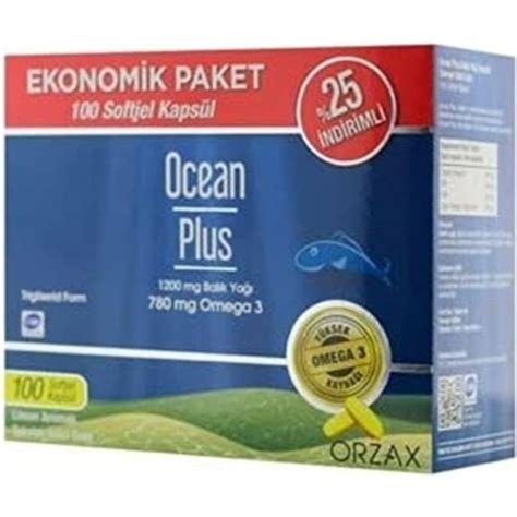 Ocean Orzax Ocean Plus 1200 Mg Balık Yağı 780 Mg Omega 3 100 Fiyatı