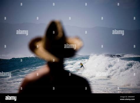 Surf Scene At The 25th Eddie Aikau Big Wave Invitational Biggest Swell On The North Shore For