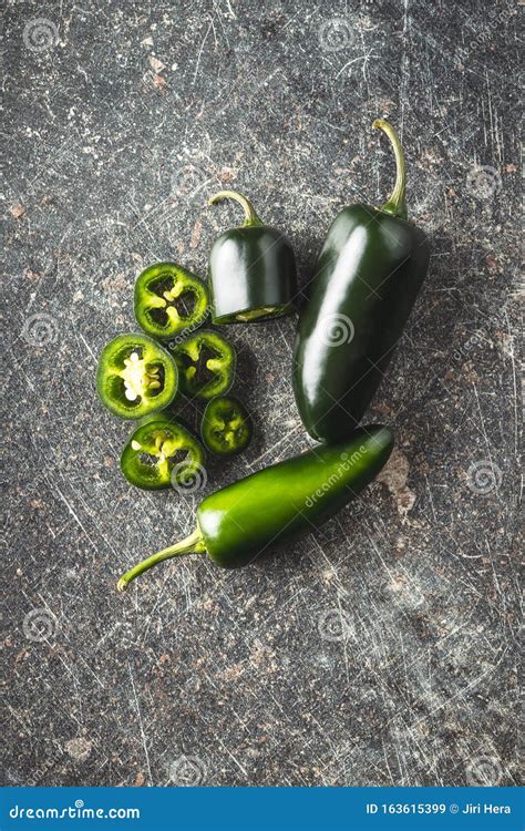 Sliced Green Jalapeno Pepper Stock Image Image Of Chili Agriculture