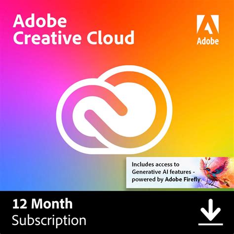 Adobe Creative Cloud 12 Month Subscription Download 65291319