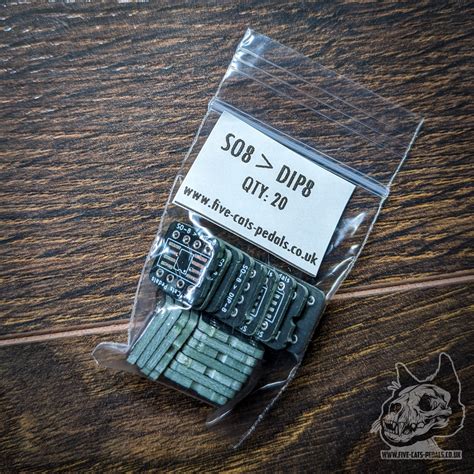 SO8 SMD to DIP8 Adapter Board - QTY 20 - £5 - Five Cats Pedals