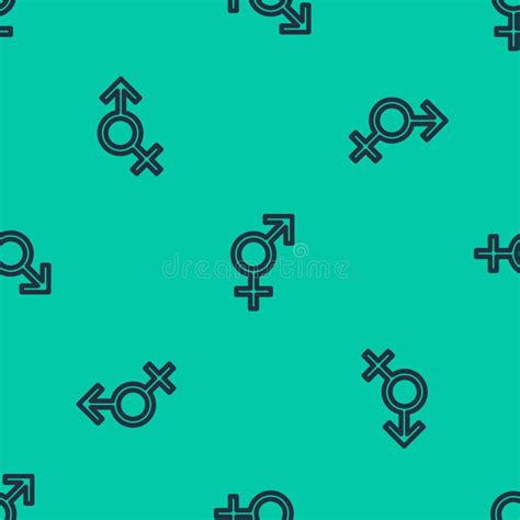 Line Gender Icon Isolated On Grey Background Symbols Of Men And Women Sex Symbol Colorful