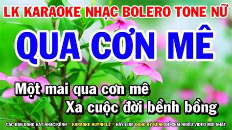 Karaoke Liên Khúc Nhạc Sến Bolero Trữ Tình Tone Nữ Dễ Hát Nhất Qua