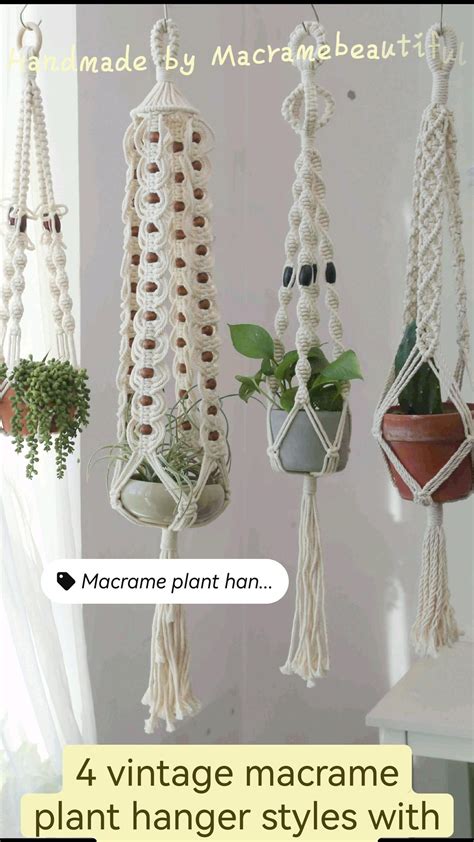 4 Vintage Macrame Plant Hanger Styles With Beautiful Beads Artofit